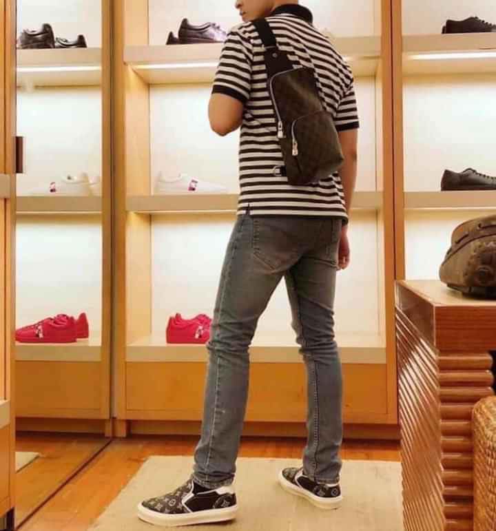 Túi nam chính hãng Louis Vuitton Avenue sling bag Black Gostyle