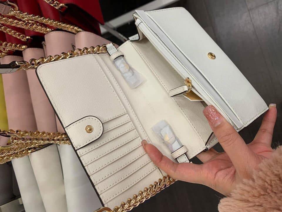 Túi Xách Nữ chính hãng Michael Kors white leather - Gostyle